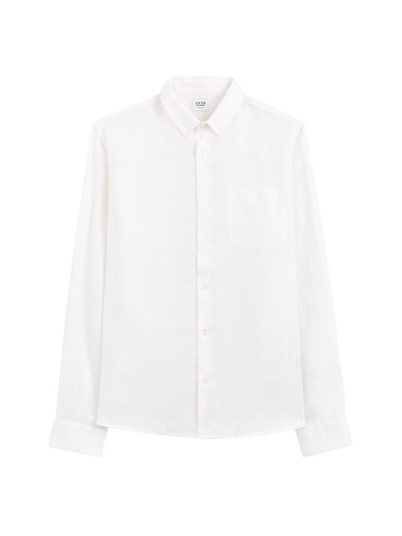 Celio Biela pánska ľanová košeľa Celio Daflix