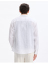 Celio Biela pánska ľanová košeľa Celio Daflix