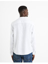 Celio Biela pánska ľanová košeľa Celio Damaolin