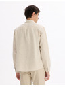 Celio Krémová pánska ľanová košeľa Celio Daflix