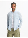 Celio Svetlomodrá pánska ľanová košeľa Celio Daflix
