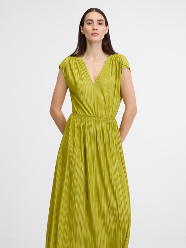 Orsay Zelené dámske plisované maxišaty ORSAY