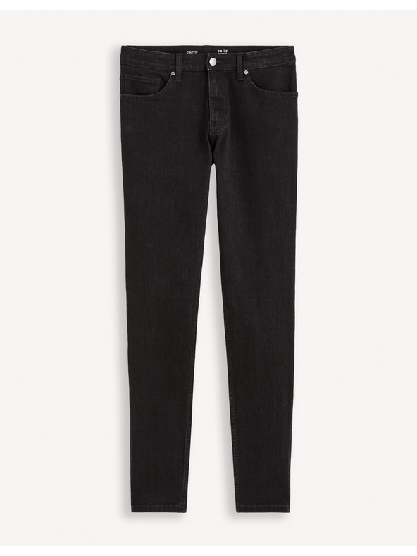 Celio Čierne pánske džínsy skinny fit Celio Foskinny1