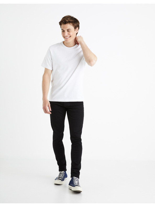 Celio Čierne pánske džínsy skinny fit Celio Foskinny1