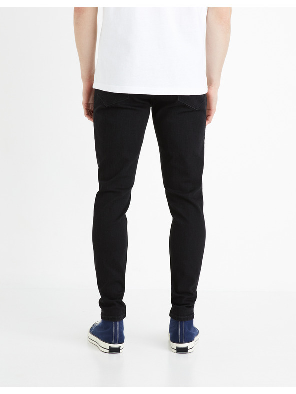 Celio Čierne pánske džínsy skinny fit Celio Foskinny1
