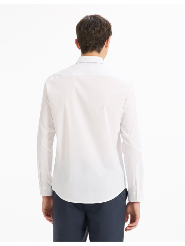 Celio Biele pánske tričko Celio Masantalrg