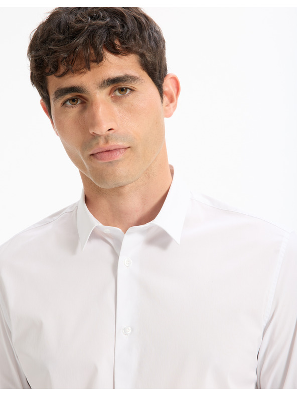 Celio Biele pánske tričko Celio Masantalrg