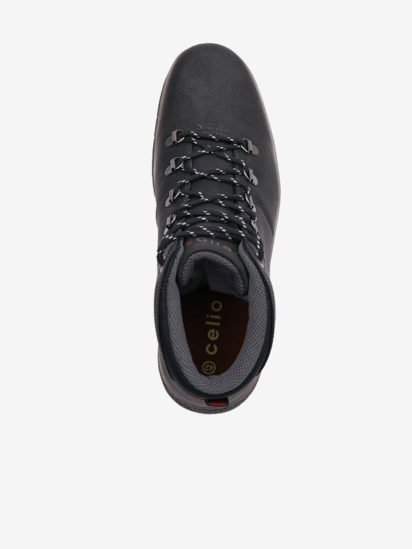 Celio Čierna pánska zimná členková obuv Celio