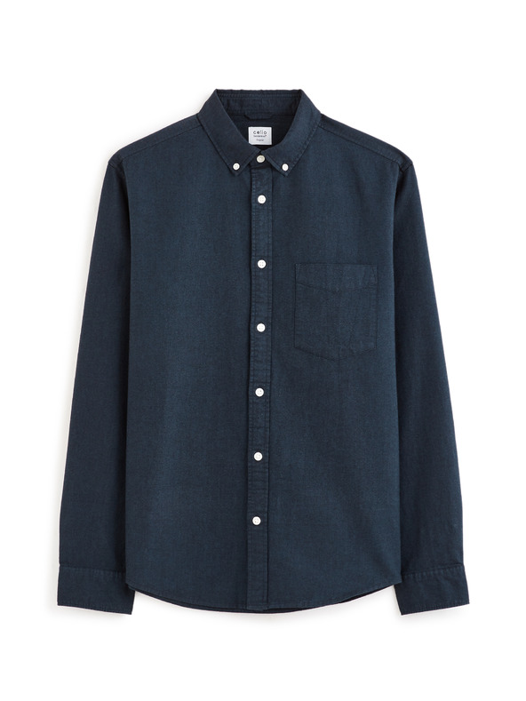 Celio Tmavomodrá pánska košeľa Celio Daxford