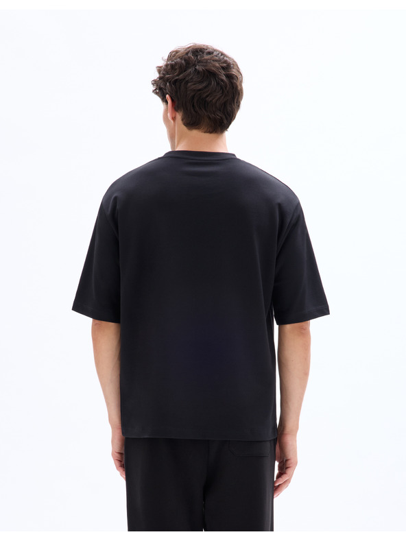 Celio Čierne pánske tričko Celio Gehem