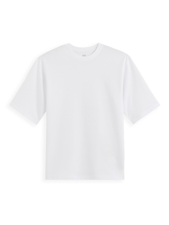 Celio Biele pánske tričko Celio Gehem