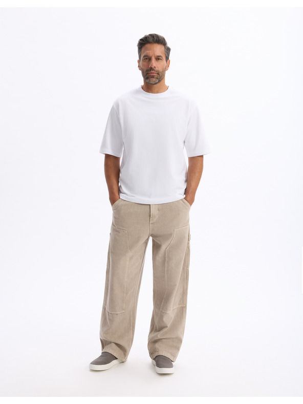 Celio Biele pánske tričko Celio Gehem