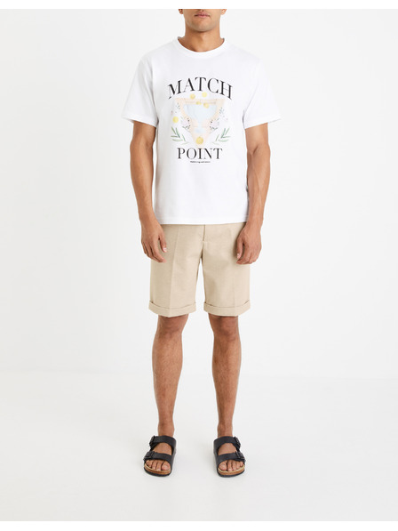 Celio Béžové pánske šortky Celio Doevanbm