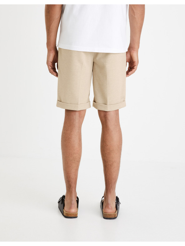 Celio Béžové pánske šortky Celio Doevanbm