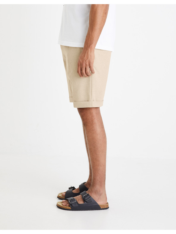 Celio Béžové pánske šortky Celio Doevanbm