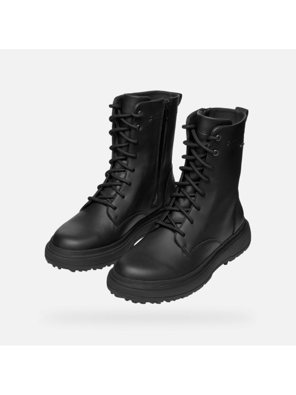 Geox Čierne dámske členkové čižmy Geox Lamidie + Grip ABX