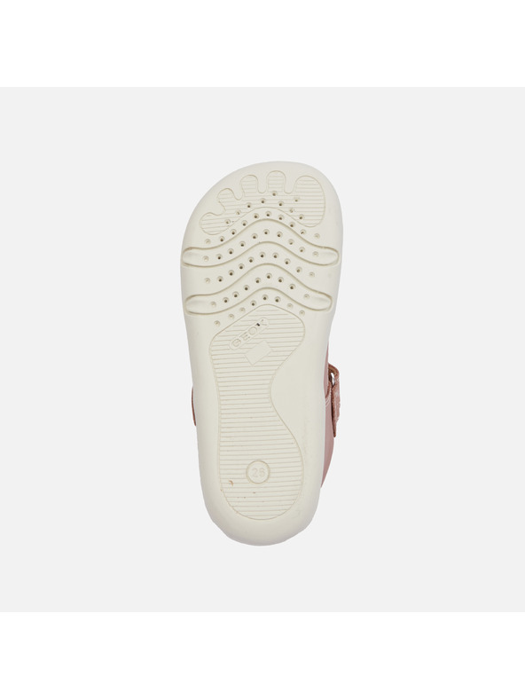 Geox Staroružové dievčenské barefoot tenisky s otvoreným priehlavkom Geox