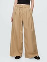 GAP Plisované keprové khaki nohavice High Rise wide-leg GAP