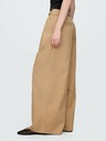 GAP Plisované keprové khaki nohavice High Rise wide-leg GAP