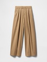GAP Plisované keprové khaki nohavice High Rise wide-leg GAP