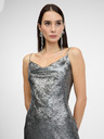 Orsay Strieborné dámske šaty na ramienka ORSAY