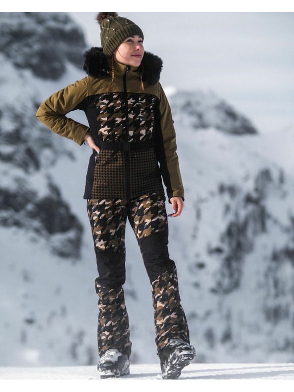 Kilpi Dámske softshellové lyžiarske nohavice Kilpi TORIEN-W Khaki