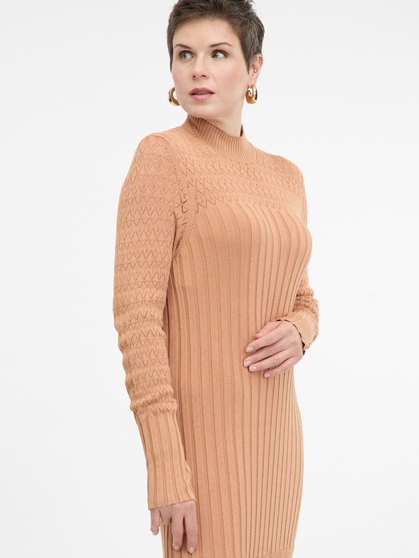 Orsay Svetlo hnedé dámske maxi šaty ORSAY