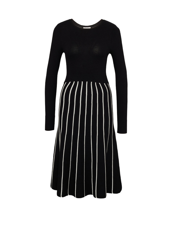 Orsay Čierne dámske šaty ku kolenám ORSAY