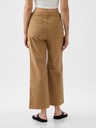 GAP Khaki nohavice High Stride wide-leg ankle GAP