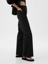 GAP Khaki nohavice High Stride wide-leg ankle GAP