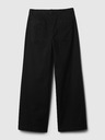 GAP Khaki nohavice High Stride wide-leg ankle GAP