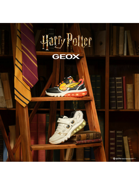 Geox Čierne chlapčenské tenisky Geox Ciberdron Harry Potter
