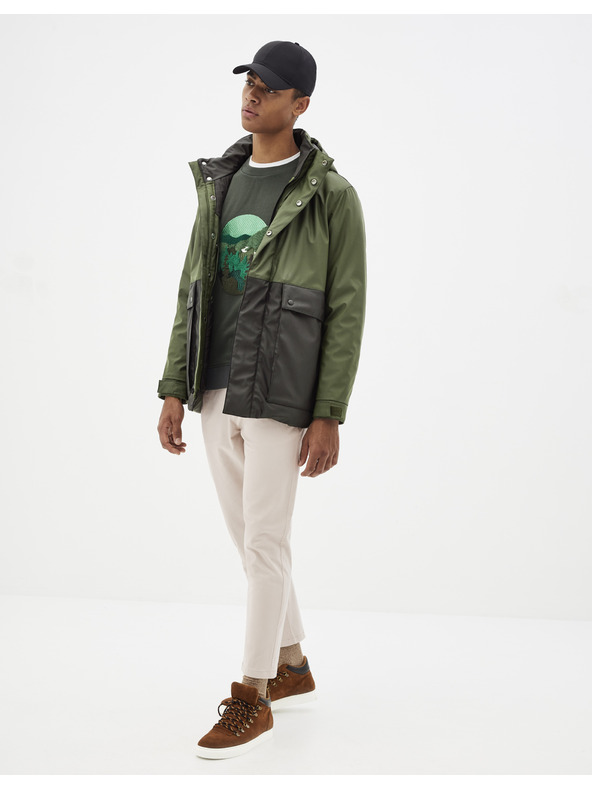 Celio Tmavozelená bunda Celio Supheatgum