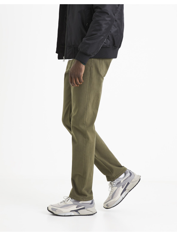 Celio Khaki pánske nohavice Celio Vopry1