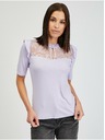 Orsay Svetlofialová dámska košeľa s čipkou ORSAY