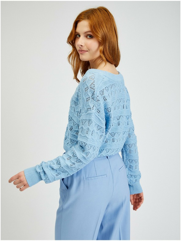 Orsay Svetlomodrý dámsky vzorovaný sveter ORSAY