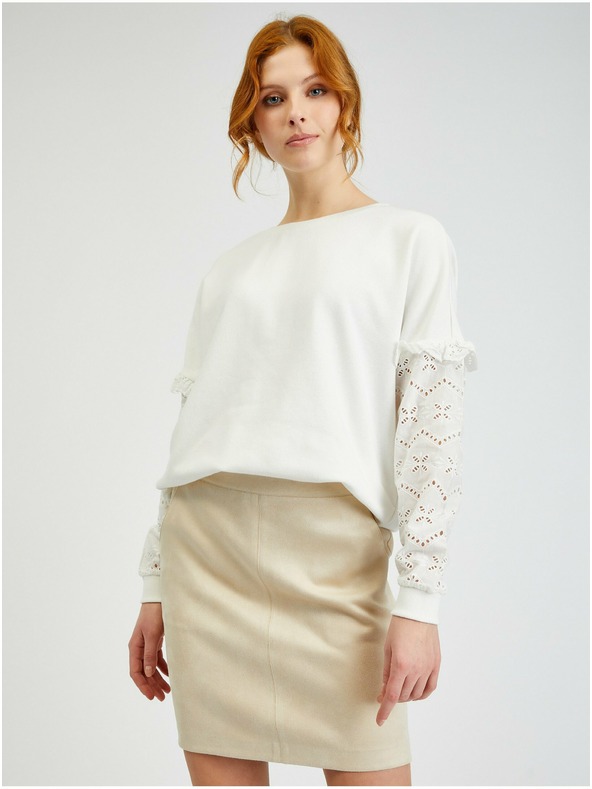 Orsay Béžová dámska sukňa zo semišu ORSAY