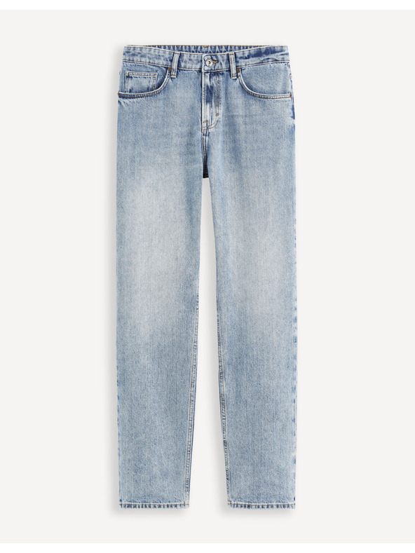 Celio Svetlomodré pánske džínsy Celio C15 rovného strihu Dostraight