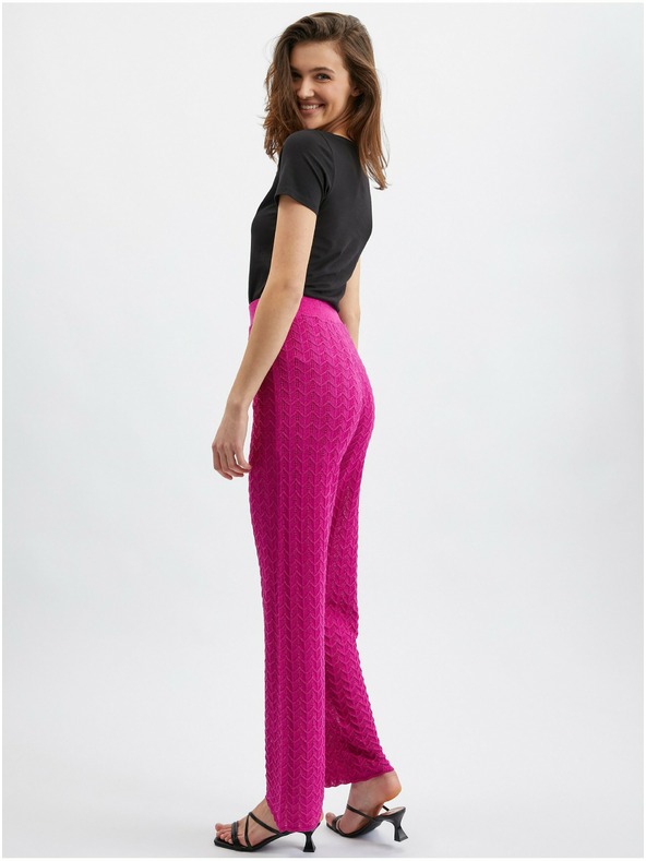 Orsay Ružové dámske nohavice ORSAY