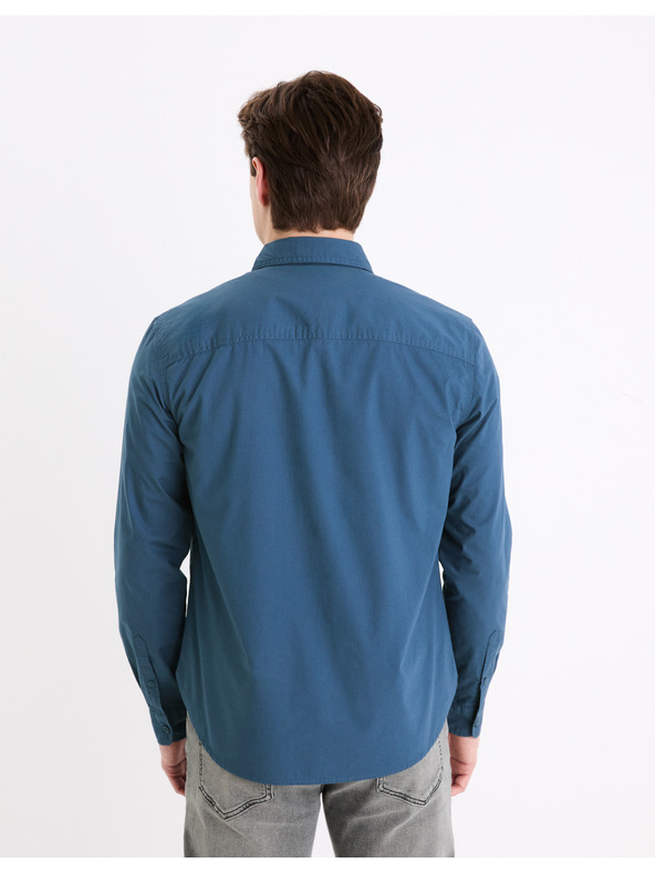 Celio Tmavomodrá pánska košeľa Celio Gagusti2