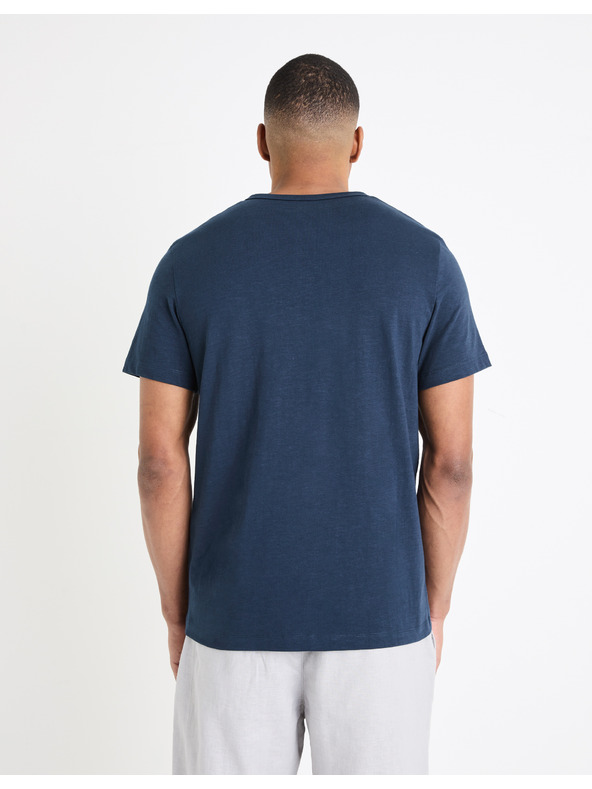 Celio Tmavomodrá pánska základná košeľa Celio Genperle