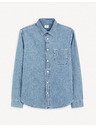 Celio Modrá pánska džínsová košeľa Celio Gagusti1