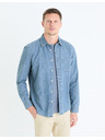 Celio Modrá pánska džínsová košeľa Celio Gagusti1