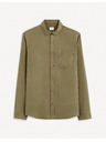 Celio Khaki pánska košeľa Celio Gacocel