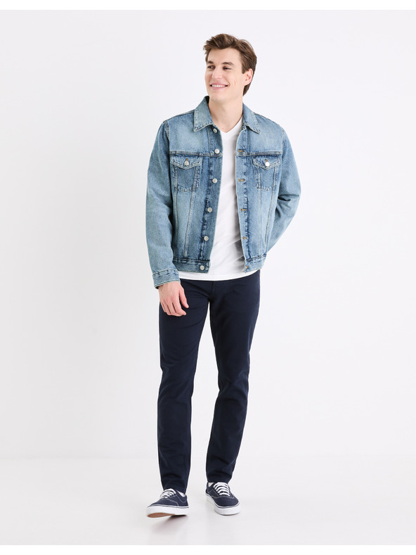 Celio Tmavomodré pánske nohavice Celio Gofive