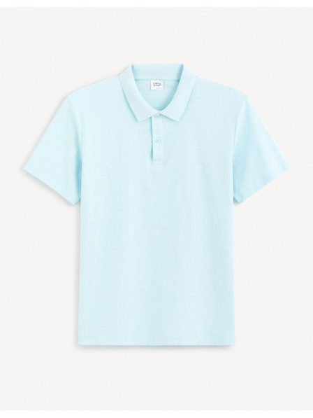 Celio Tyrkysové pánske základné polo tričko Celio Feflame