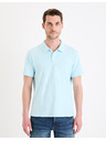 Celio Tyrkysové pánske základné polo tričko Celio Feflame