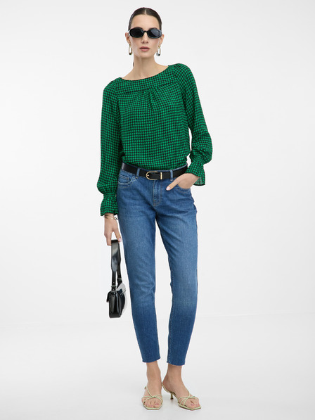 Orsay Zelená dámska vzorovaná blúzka ORSAY