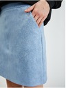 Orsay Svetlomodrá dámska sukňa zo semišu ORSAY