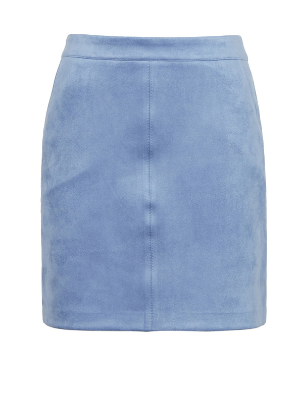Orsay Svetlomodrá dámska sukňa zo semišu ORSAY